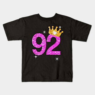 92Nd Princess Crown Kids T-Shirt